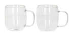 Double Walled Glass Mug with Handle 80ml