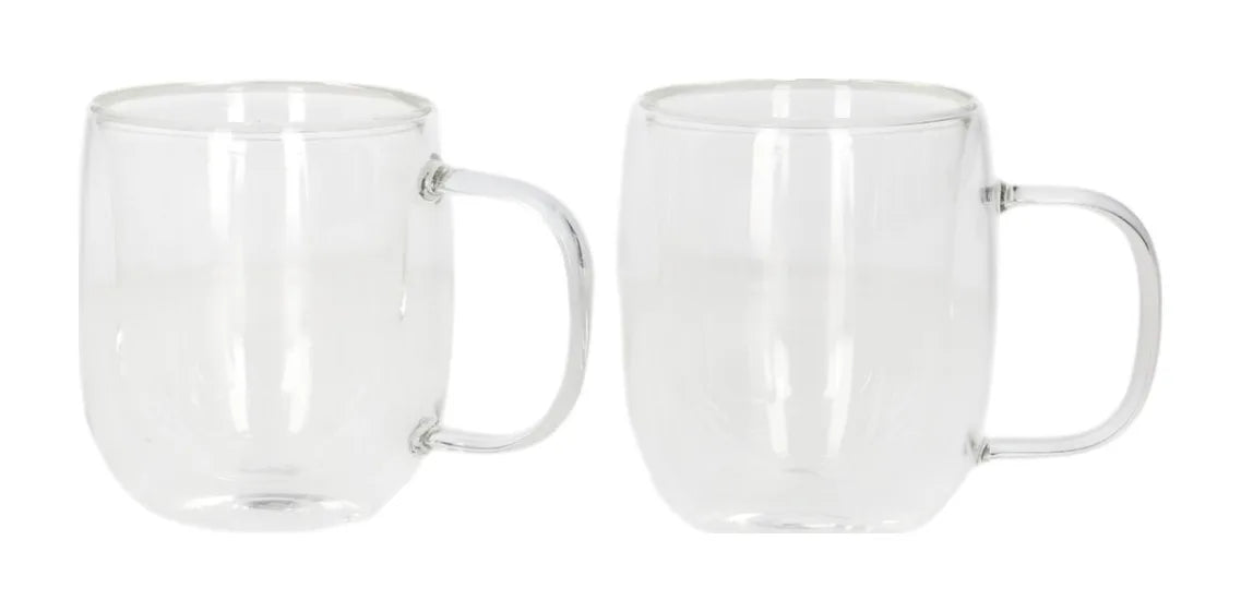 Double Walled Glass Mug with Handle 80ml