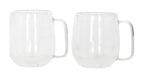 Double Walled Glass Mug with Handle 250ml
