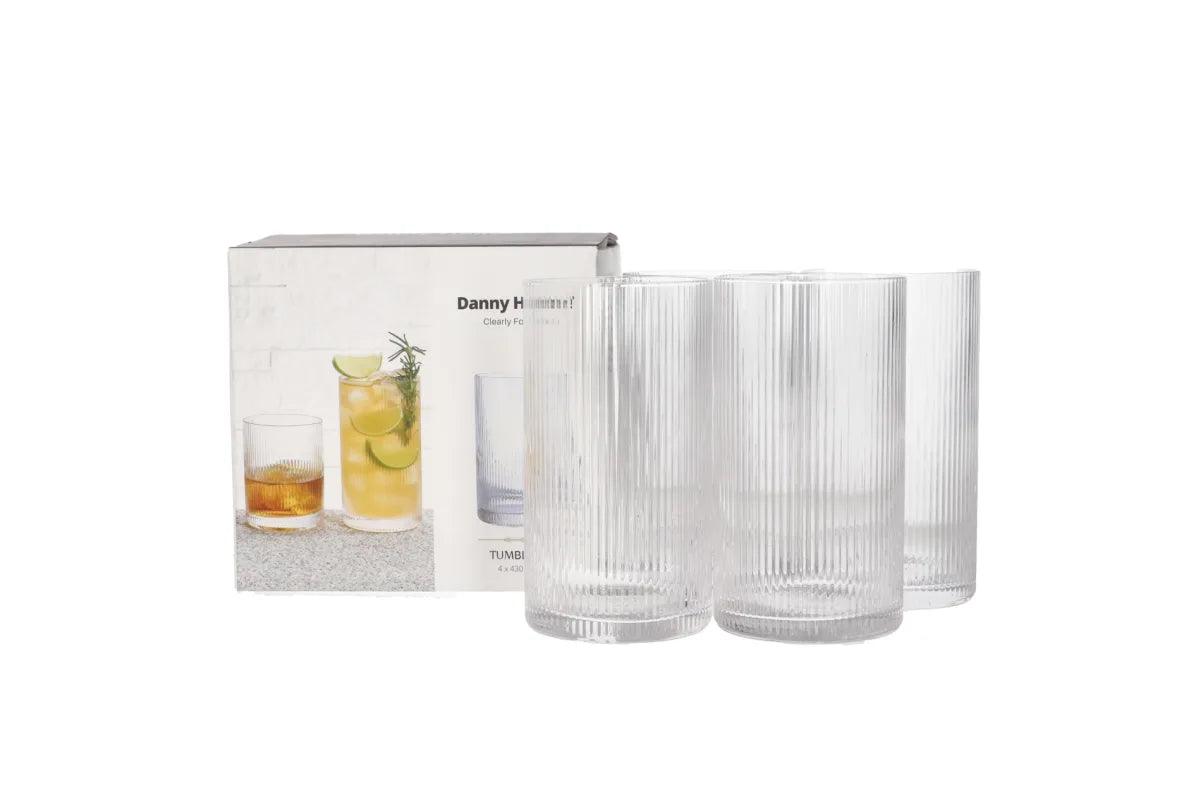 Striped Cocktail Glasses 4pcs