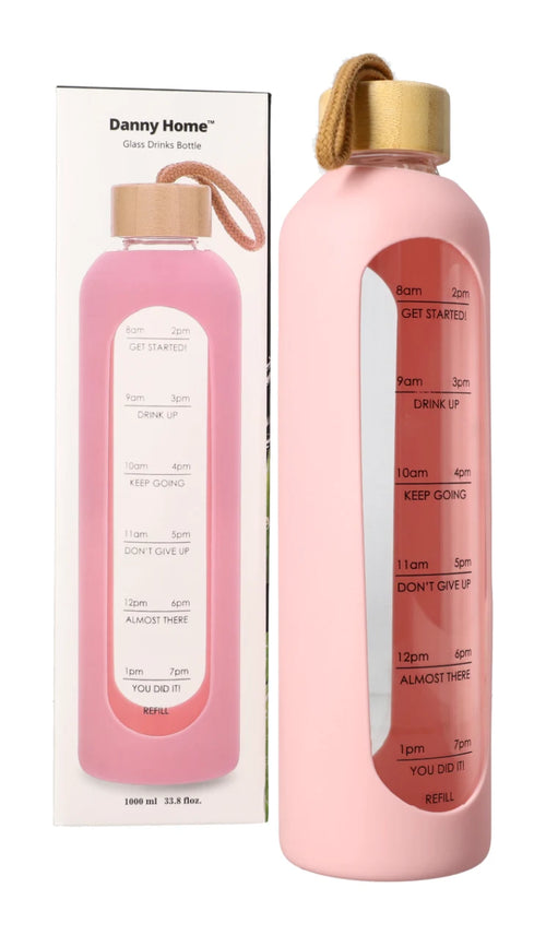 Borosilicate Glass Bottle With Silicone Cover 1L