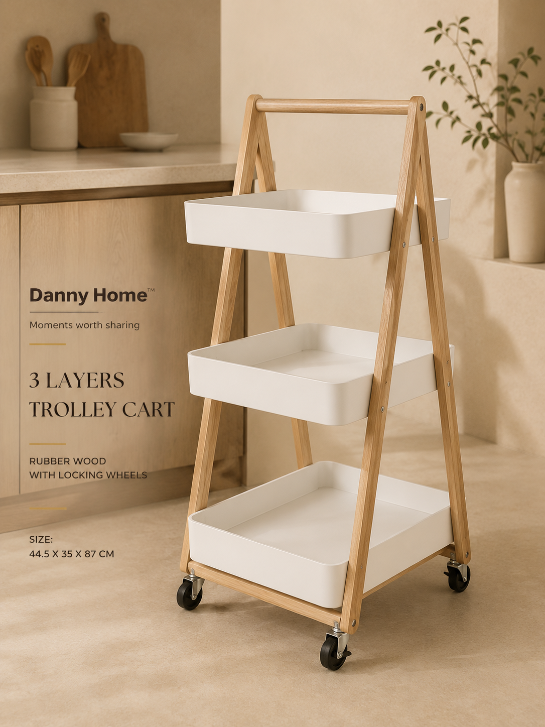 3 Layers Trolley Cart