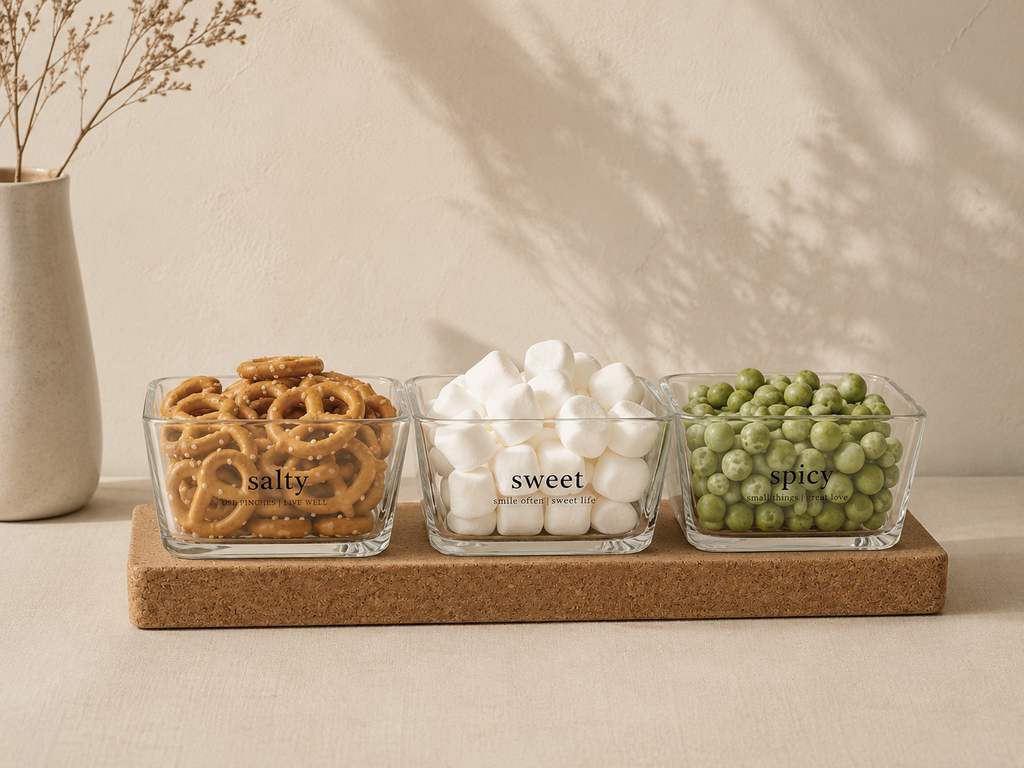Glass Snack Bowl Set