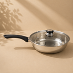 “Lustro” Frying Pan with Lid Black 24cm