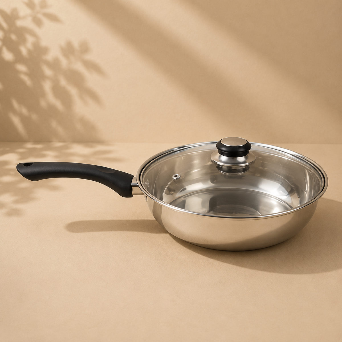 “Lustro” Frying Pan with Lid Black 24cm