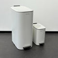 Trash Can 6 + 30 L 2 pcs White