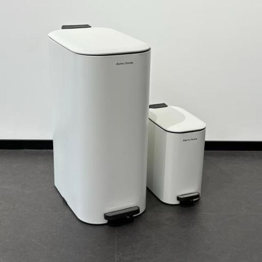Trash Can 6 + 30 L 2 pcs White