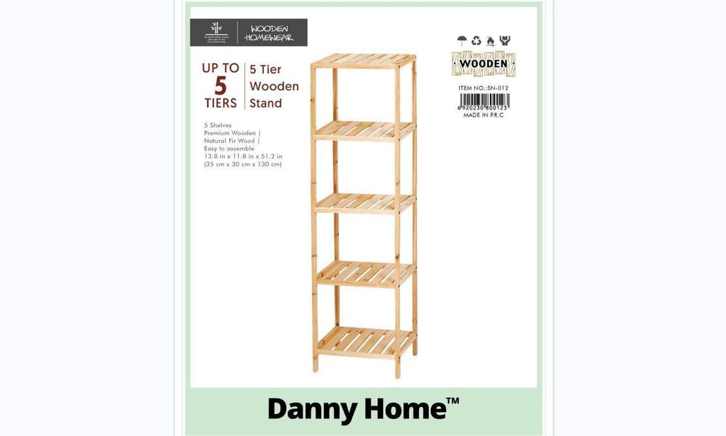 5 Tier Wooden Storage Rack