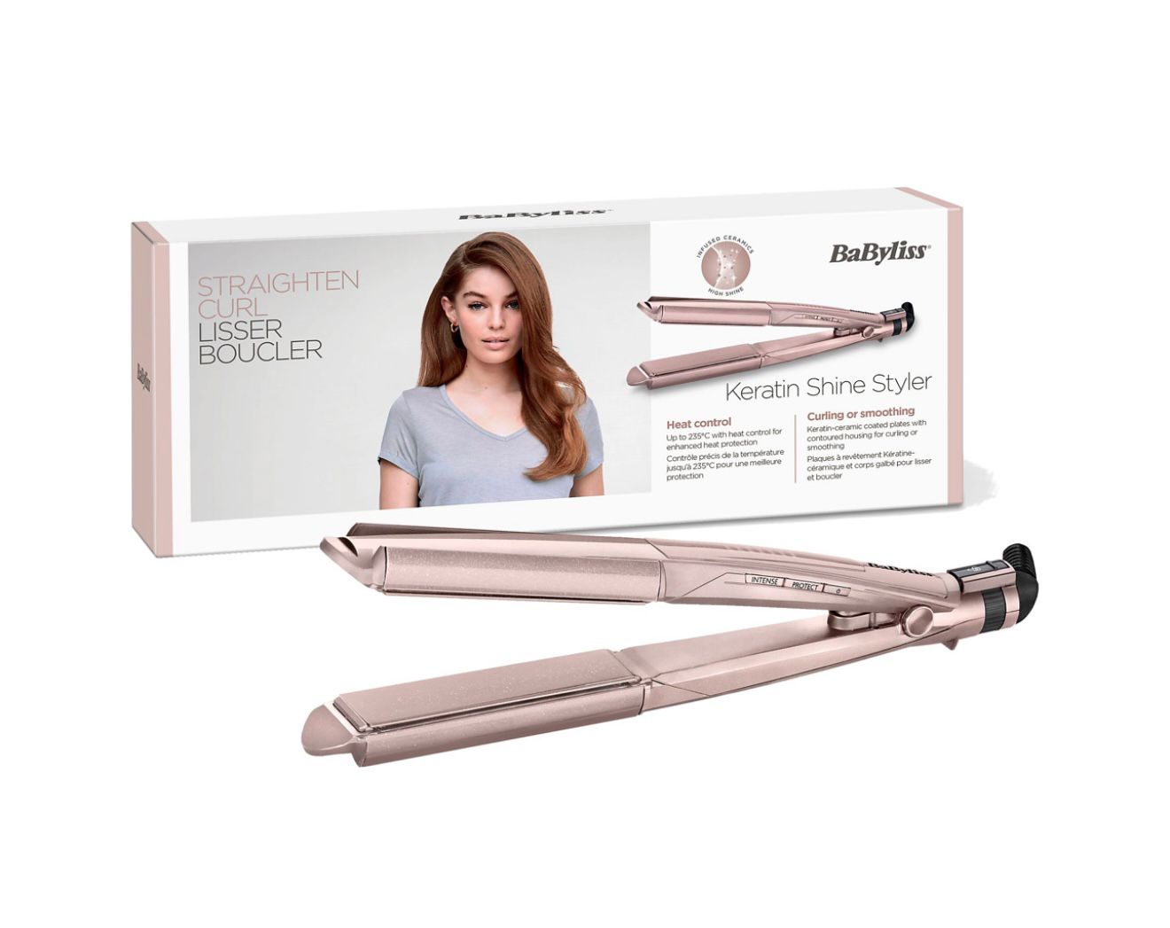 " Babyliss "  Keratin Shine Styler - Hair Straightener