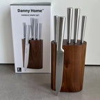 5 Piece Knife Set With Acacia Wood Block