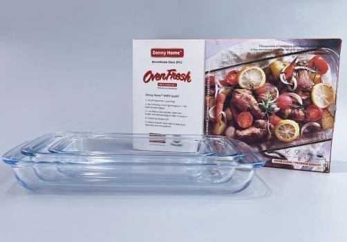Borosilicate Baking Pans 3 pcs