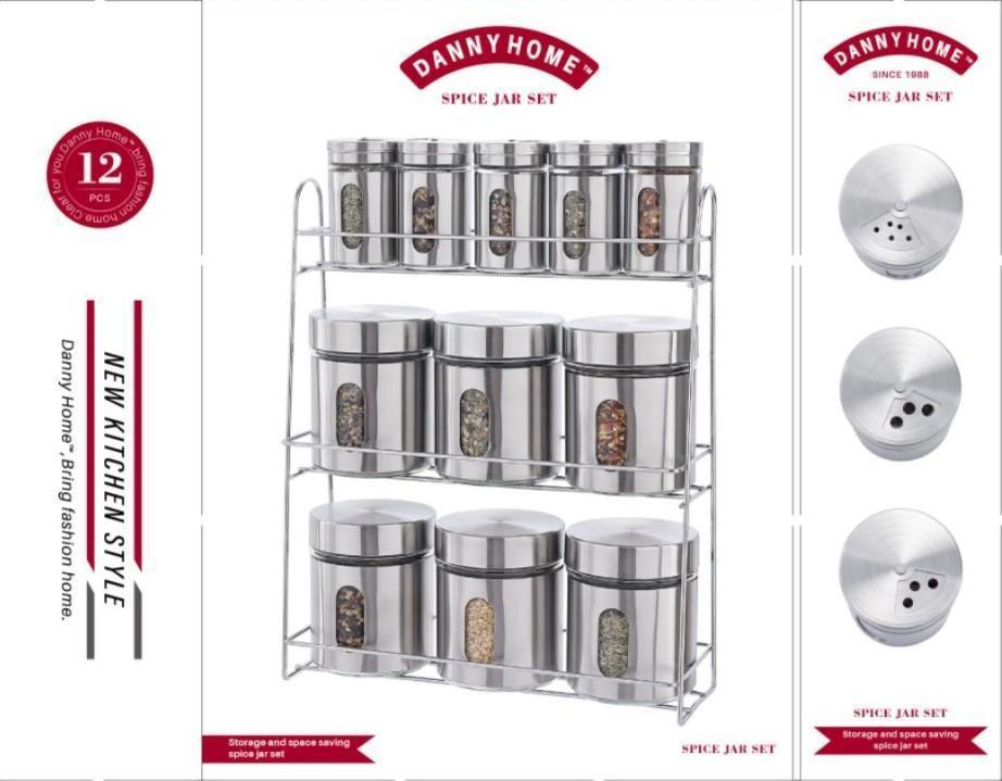 Seasoning Bottle Set With Stand 12 pcs