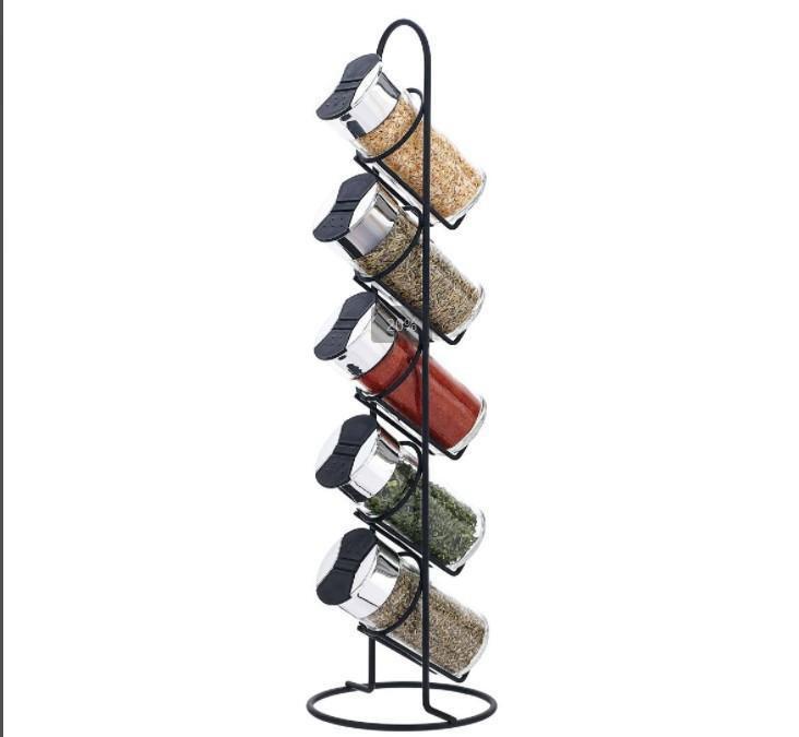 Seasoning Bottle Set With Stand 6 pcs