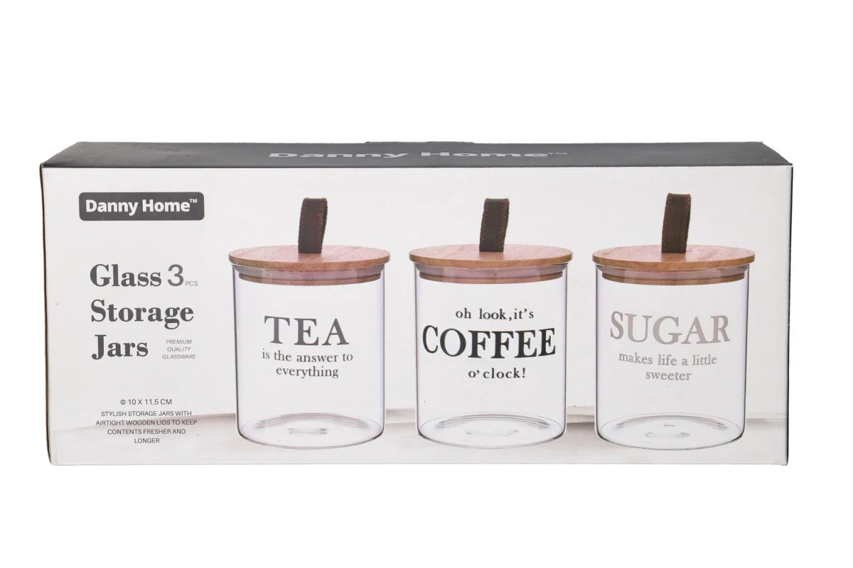 Glass Canister Set 3 pcs 750ml