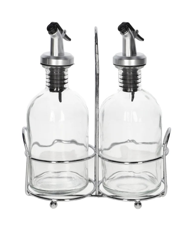 Oil & Vinegar Dispenser Glass Bottle Set 2 pcs