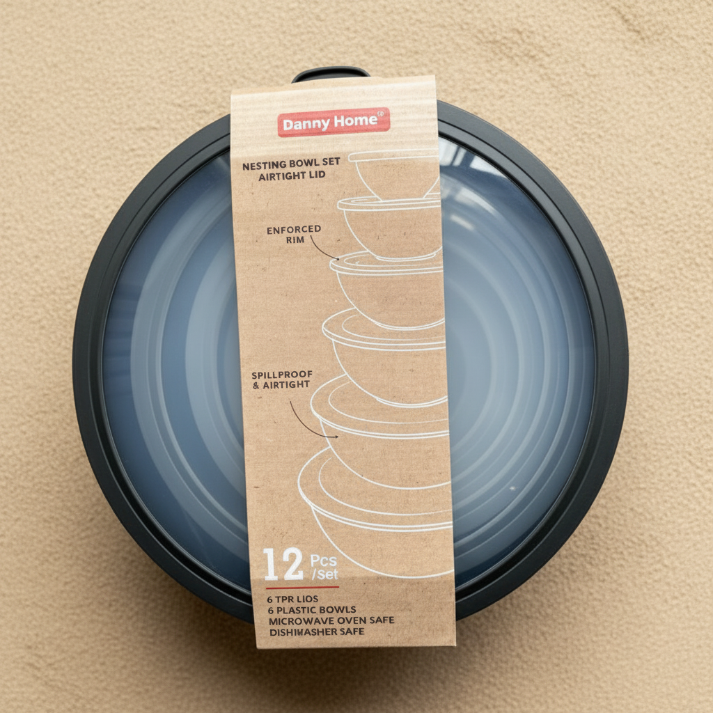 Nesting Bowls Beige Background