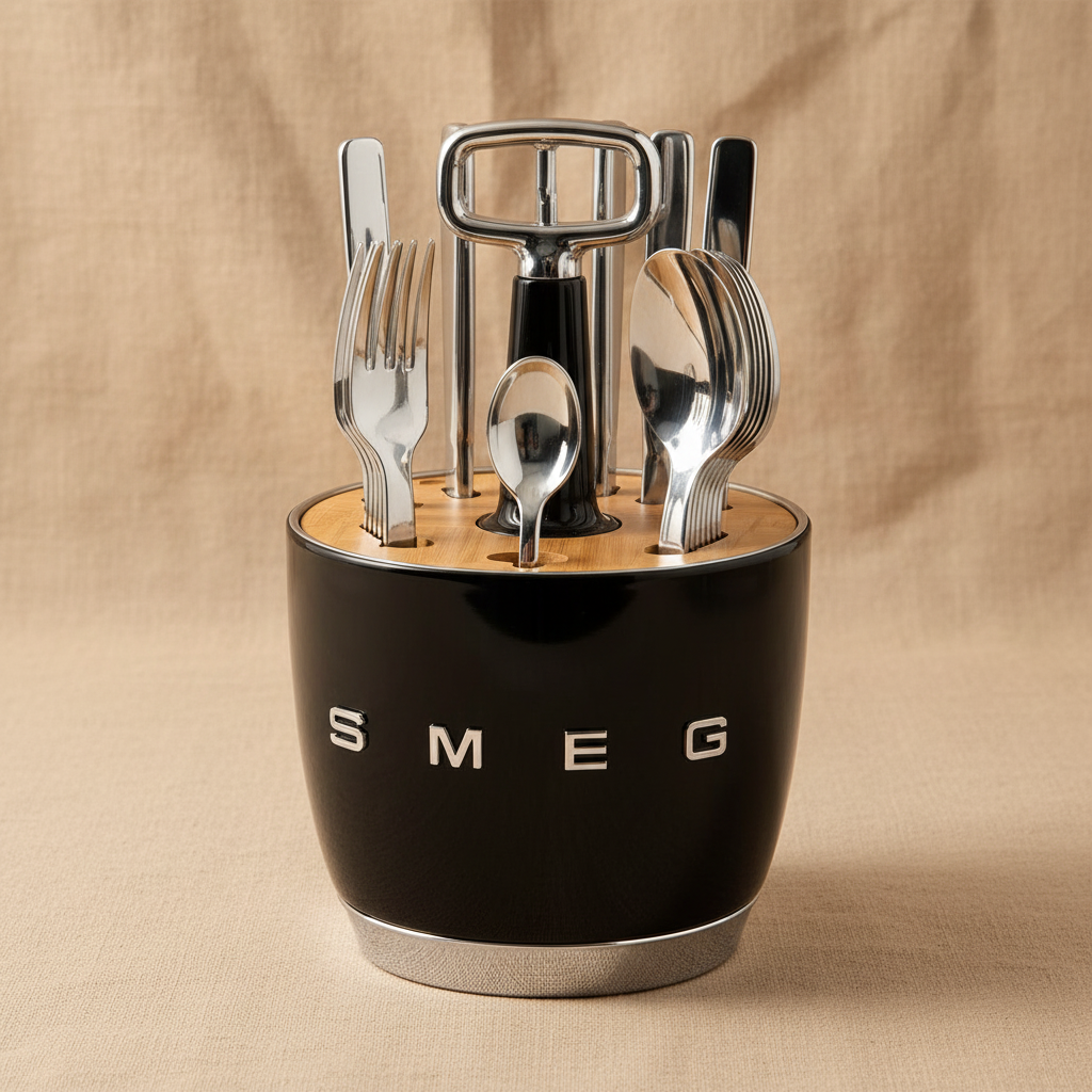Smeg Cutlery Black